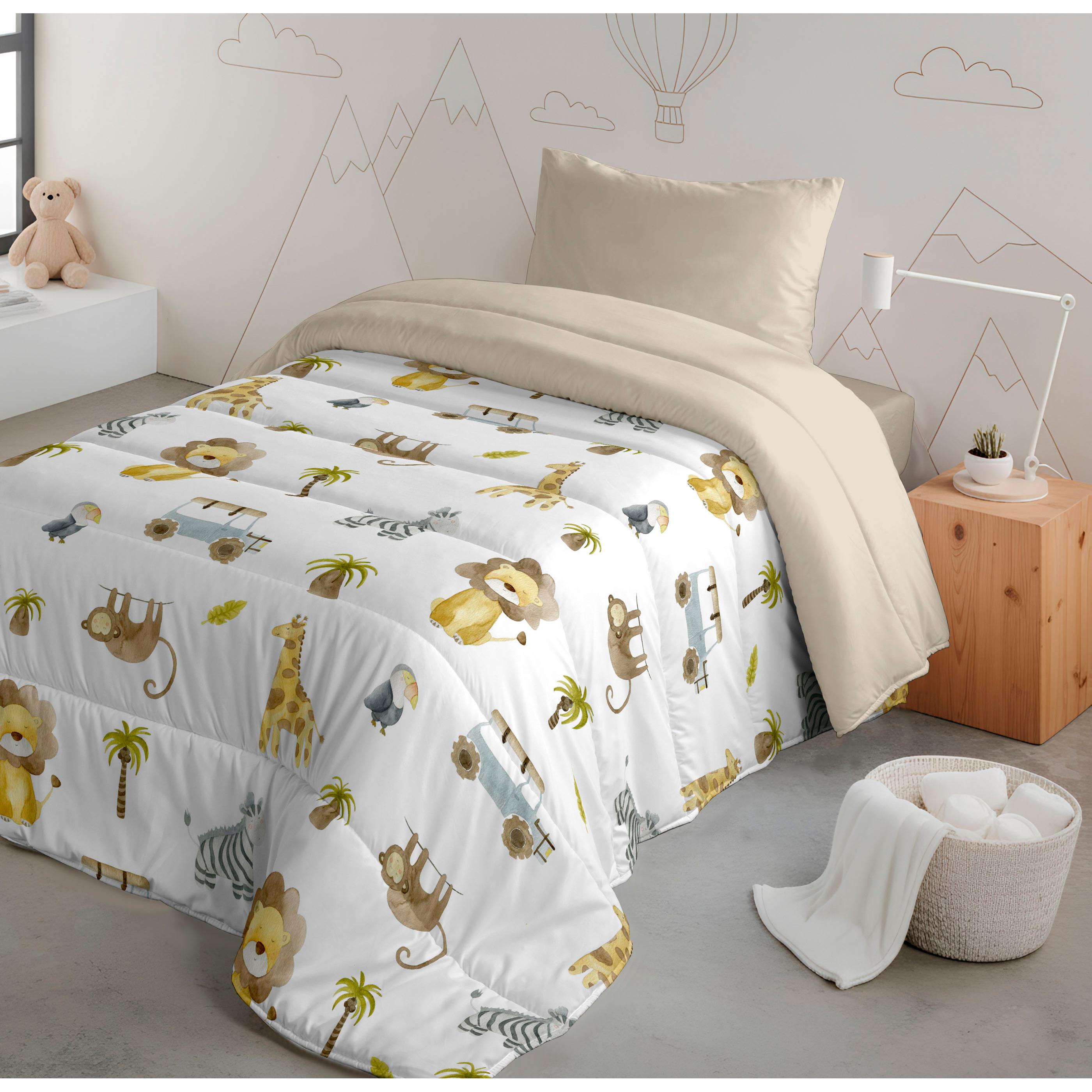 COOL KIDS - Edredón Nórdico Infantil Estampado - 100% Algodón - Extra Suave - Cama 90/105 cm - Fabricado en España