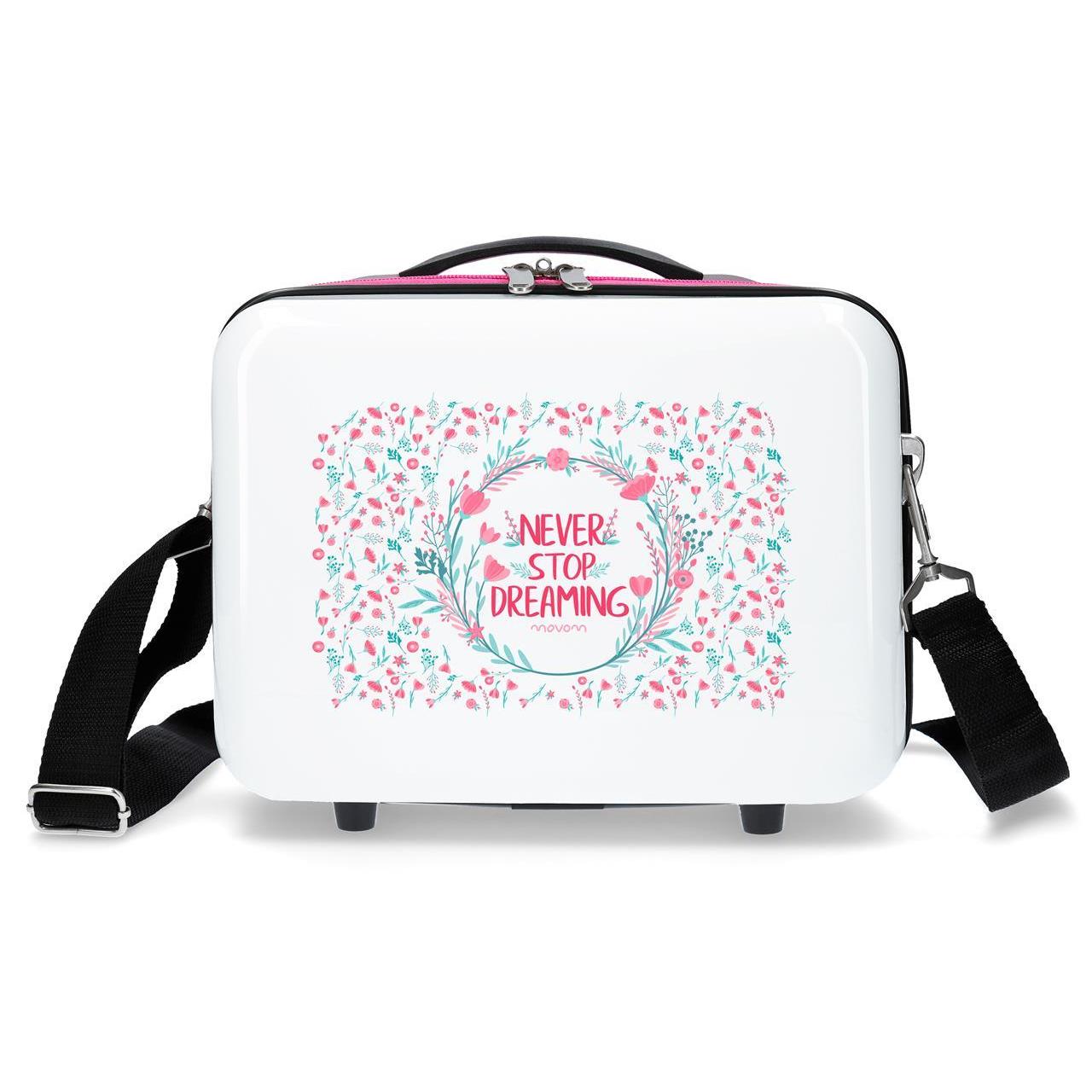 Neceser Abs Movom Never stop blanco 21x29x15cm