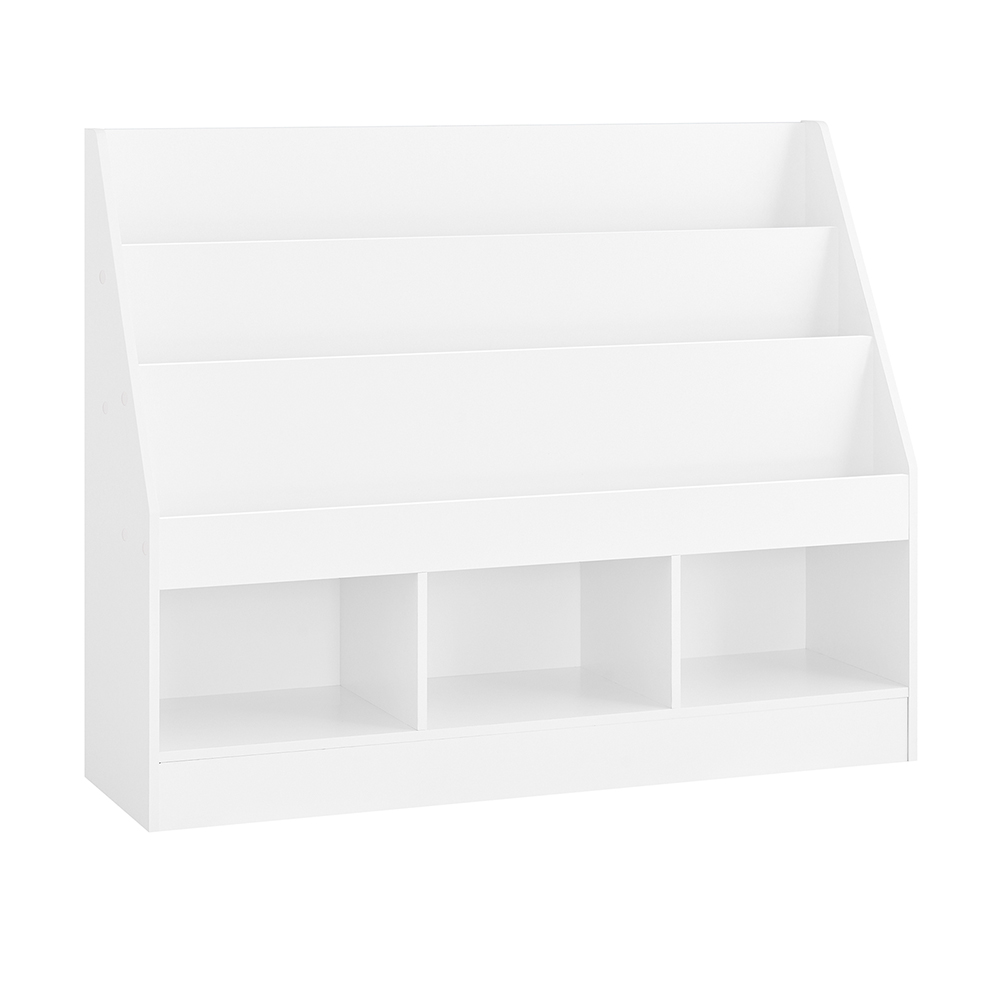 SoBuy Estantería Infantil Montessori 3 Compartimentos Multifuncional Blanco 100x30x80cm
