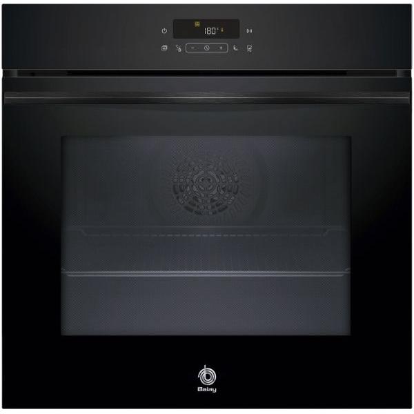 Horno Multifunción con Vapor Pirólisis + Aquálisis BALAY 3HD5829N3 60cm Negro 71L  | Función freidora de aire, Raíles Flex 100% extensibles, Mandos ocultables, Clase A+