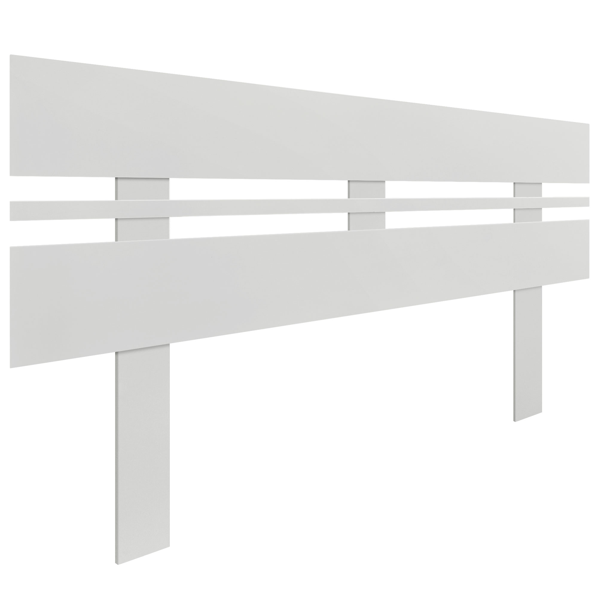 DHOME Cabecero de Madera reciclada DM Horizontal Ancho con Patas Cama Palets Herrajes incluidos
