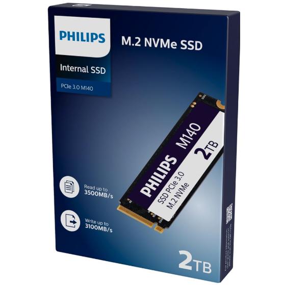 Philips - SSD interno M.2 2 TB FM02SM140B 2280 con velocidades de lectura/escritura de 3500/2800 MB/s para ordenadores y portátiles