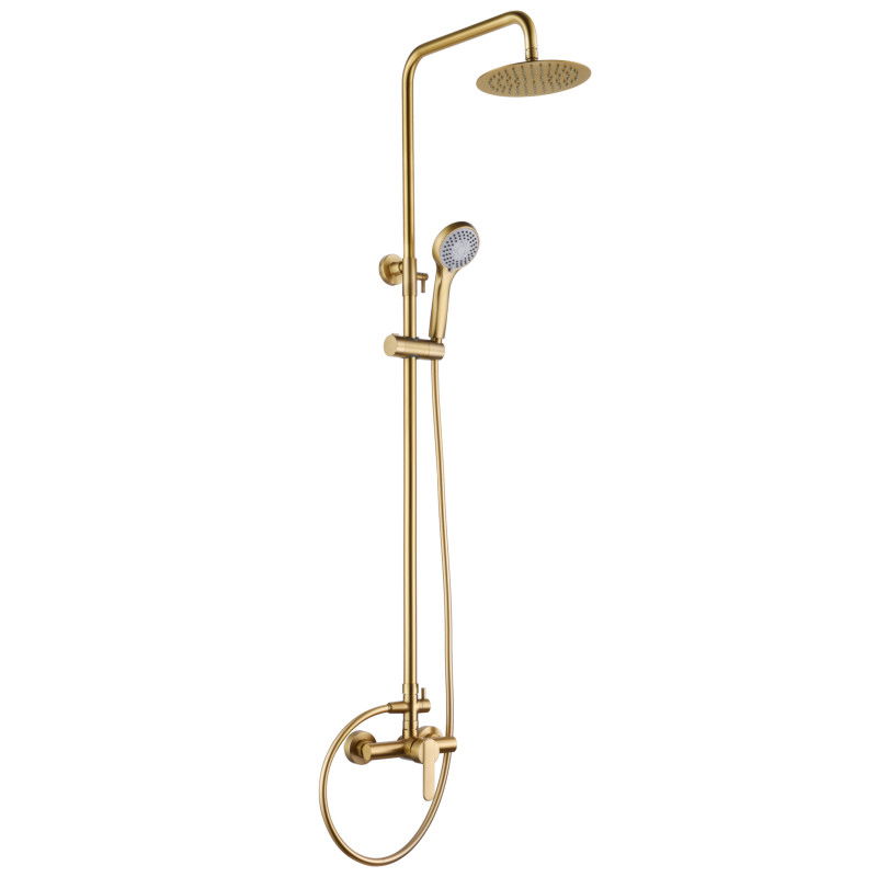 Imex BDR001/OC barra de ducha monomando extensible acero inoxidable acabado oro cepillado