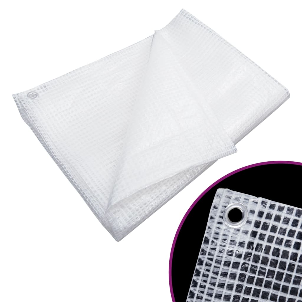 vidaXL Lona de Gasa de Vuelta Blanco 140 g/m² Tejidos Elásticos Cubierta Dimensiones 4 x 8 m,  6 x 6 m,  6 x 8 m y mas