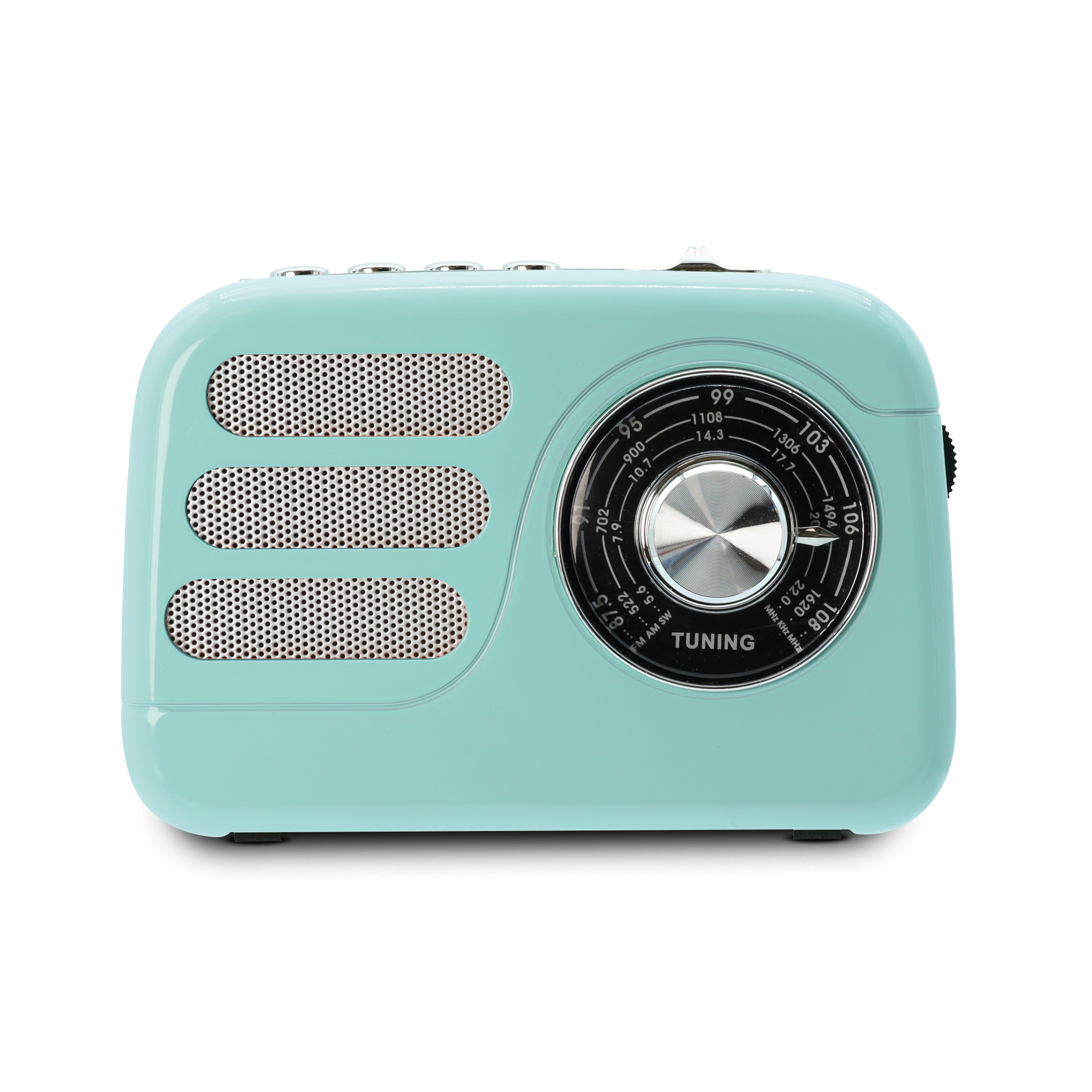 Radio vintage Mooov FM/AM/SW con Bluetooth 5.4 y batería recargable de 6 horas, puerto USB-A y microSD, tamaño compacto 13x8.5x15.5 cm 477240