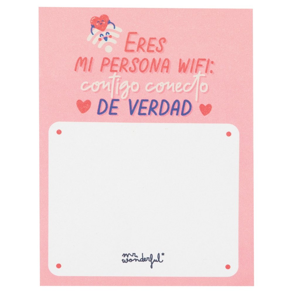 MR NOTAS ADHESIVAS CON MENSAJES ROBACORAZONES AMOR 7x1x10 Cms.