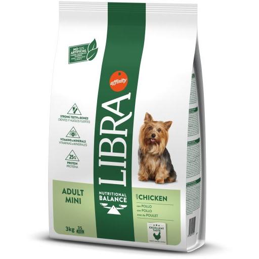 Libra Dog Pienso Adult Mini de Pollo para Perros de Raza Pequeña - 8 KG8