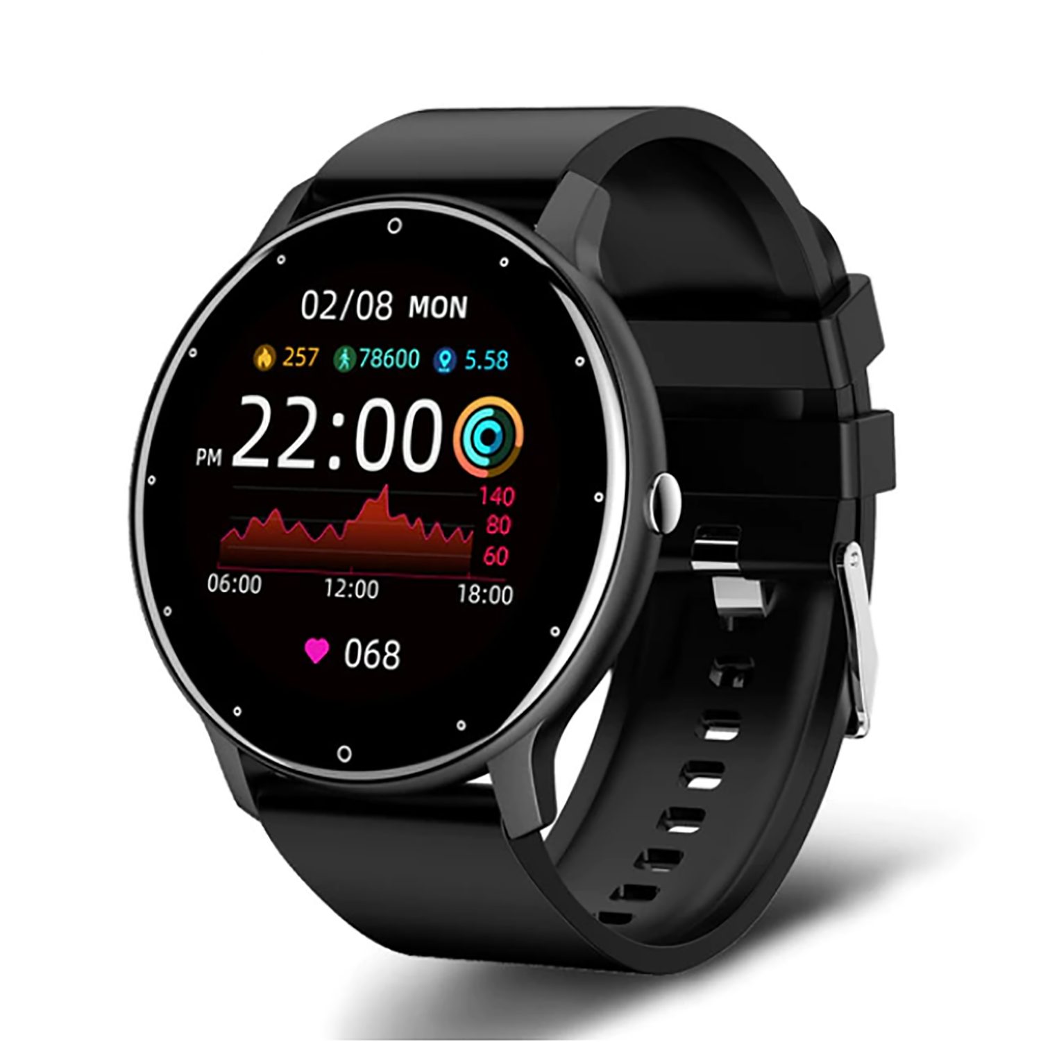 Smartwatch Android con Pantalla Ajustable - Control de Música, Frecuencia Cardíaca, Podómetro