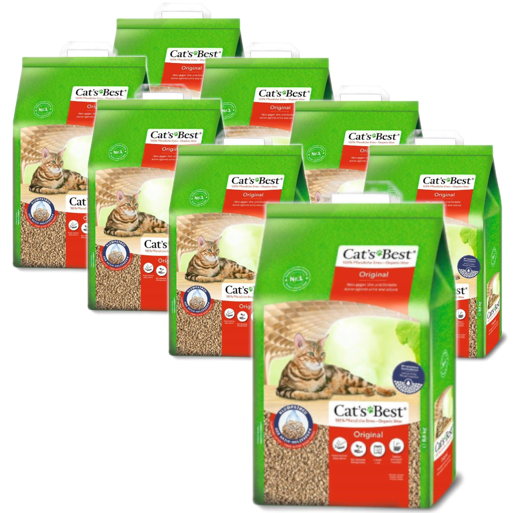 JRS Cat's Best Original - Arena aglomerante de madera para gatos - 40 l (8 x 5 l)