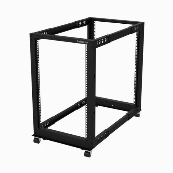 StarTech - Bastidor de servidor abierto 18U 4POSTRACK18U para centros de datos y salas técnicas, con profundidad ajustable hasta 1016 mm y ventilación óptima