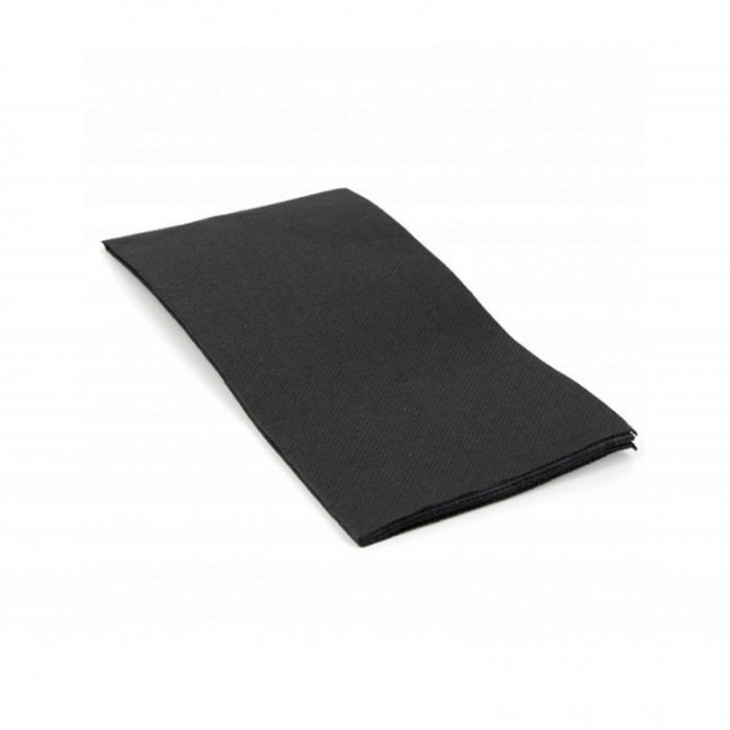 2400 Uds. Servilleta 30x40 Negra p.p. plegada 1/6 | Ref: 304016NG