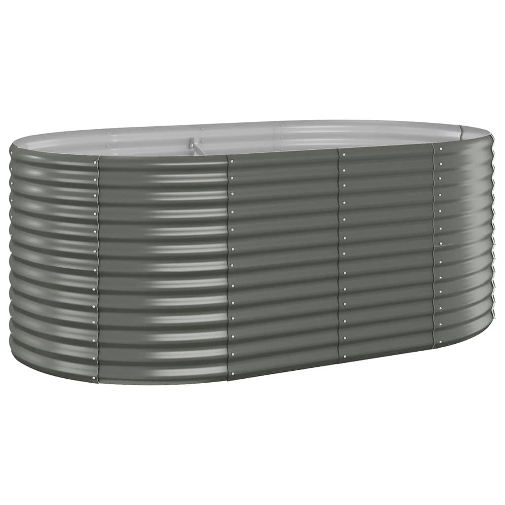 vidaXL Jardinera arriate acero recubrimiento polvo 175x100x68 cm Color Verde,  Gris,  Antracita y mas