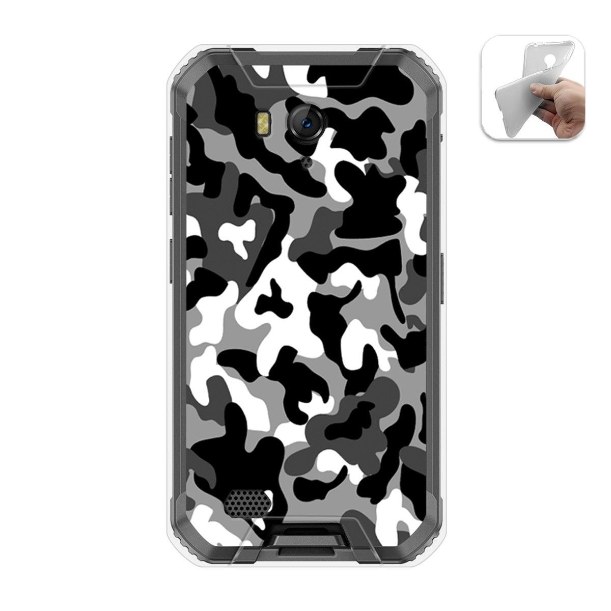 Tumundosmartphone Funda Gel Tpu para Ulefone Armor X6 diseño Snow Camuflaje Dibujos