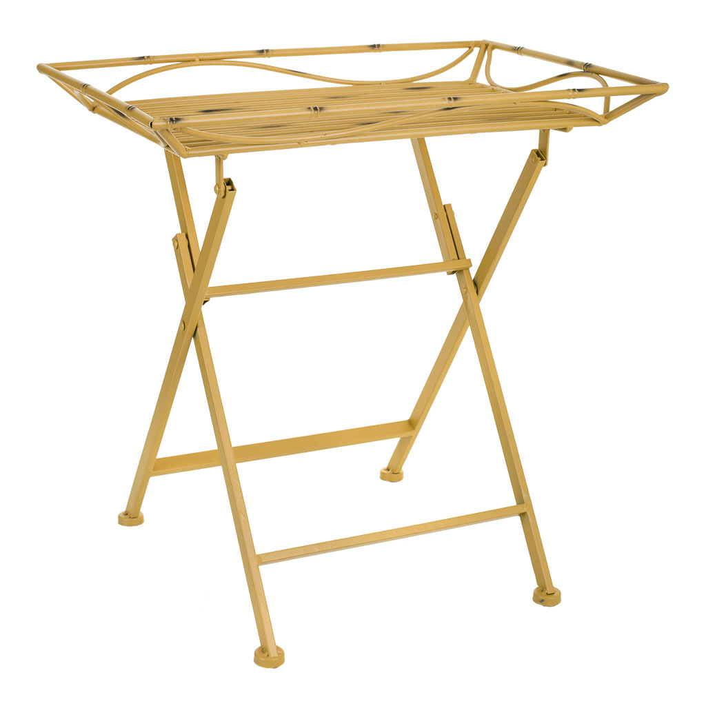 WANDERLUST DECO Mesa Auxiliar de Metal Resistente 60x40x58h Cm Diseño Moderno