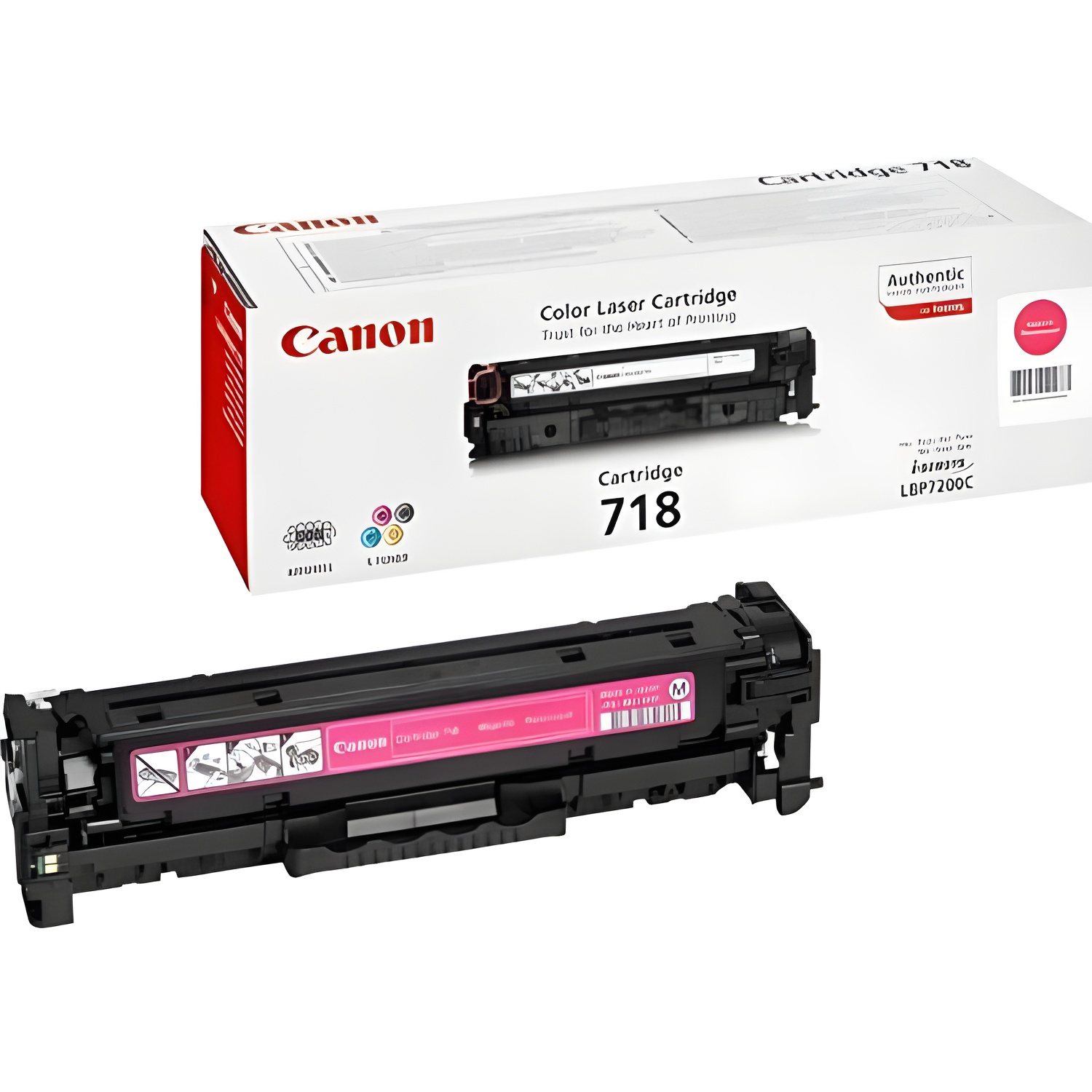 Cartucho de Tóner Magenta Canon 718M Original para Impresoras Láser I-sensys