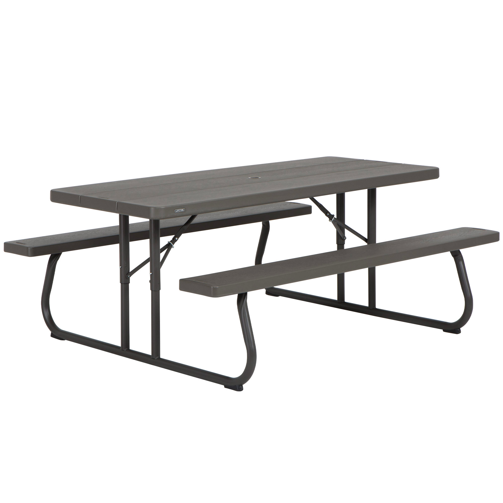 Mesa con bancos plegable ultrarresistente marrón Lifetime 183x76x74 cm uv100