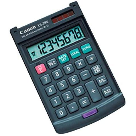 Calculadora Canon LS-39E - Básica y Portátil - Gris