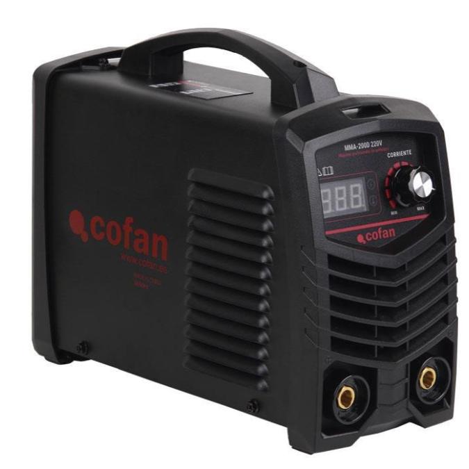 SANCO STORE- cofan Soldador inverter eléctrico MMA 120 A, Portátil y ligero, fácil de transportar.