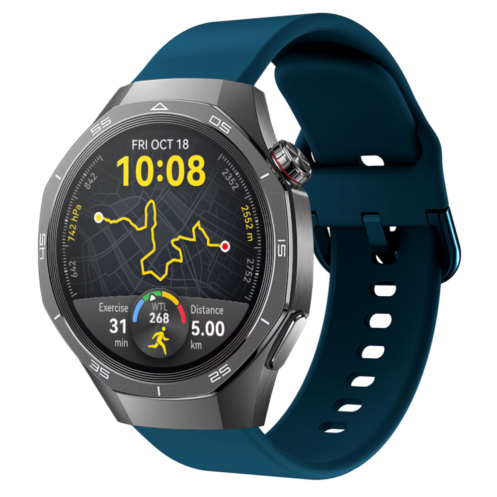 Correa de silicona para Huawei Watch GT 5 - 46mm / GT 5 - 46mm / GT 4 - 46mm / Amazfit GTR 4 / Bip 5 / Garmin Vivoactive 4, Diseño Modelo Hebilla Ancho 22mm