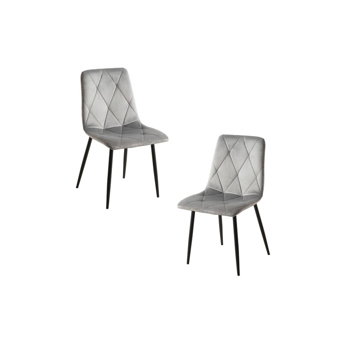 Regalos Miguel - Packs Sillas Comedor - Pack 2 Sillas Lyke Terciopelo - Gris claro