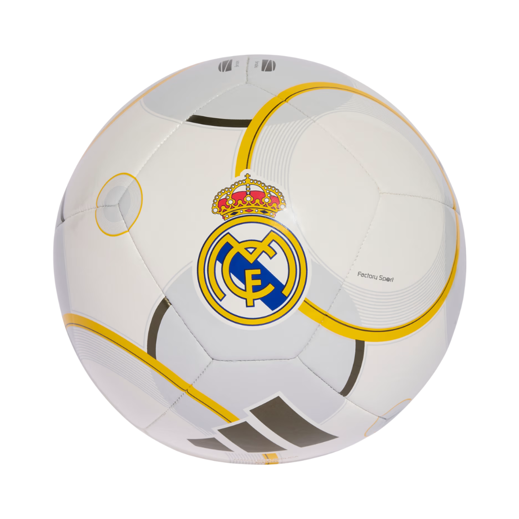 ADIDAS RM CLB HOME BALON MADRID 25/26 BLANCO/AMARILLO/NEGRO