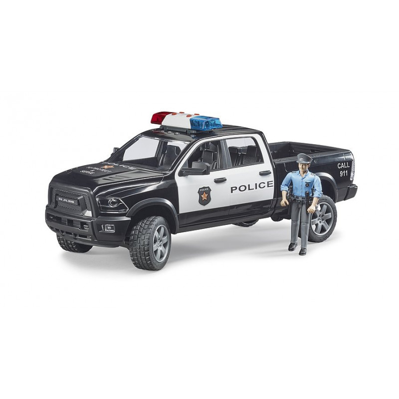 Bruder RAM 2500 Police 4x4 Policial con Luces y Sonidos Realistas - Escala 1:16