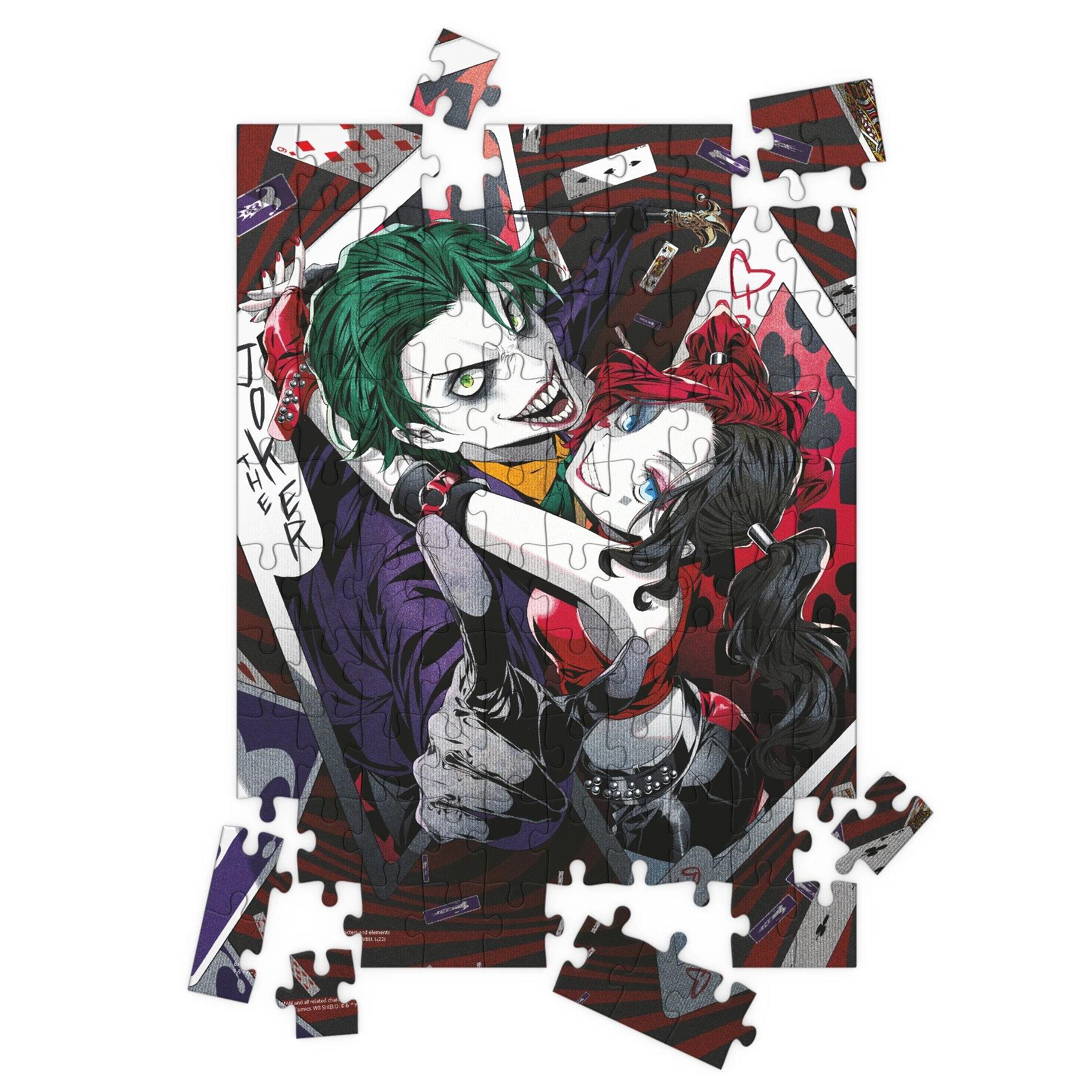 SD Toys - Puzzle 3D de 100 piezas con efecto tridimensional Joker y Harley Quinn WRN25314 para adultos y jóvenes, ideal como pasatiempo educativo y decoración visual