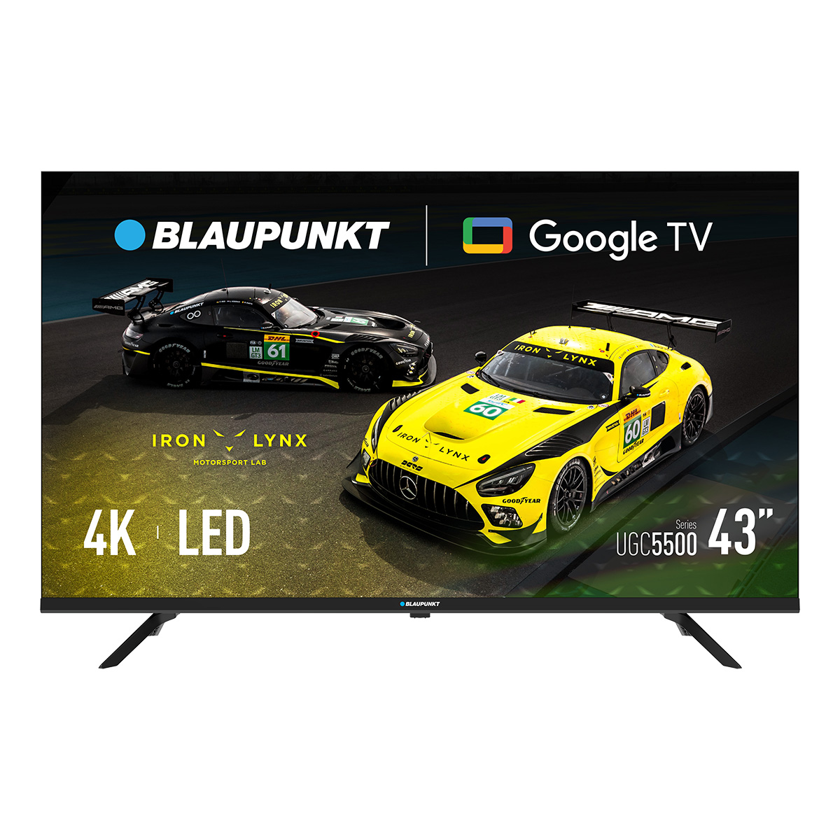 BLAUPUNKT Smart TV 43" 4K Ultra HD LED, Google TV con Dolby Audio, HDMI 2.1 eARC, Bluetooth 5.1, Wi-Fi, PVR y Control Parental, Negro, 43UGC5500S