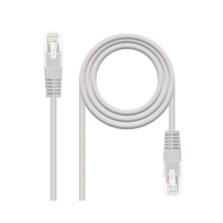 NanoCable 10.20.0100-L30 - Cable de red Ethernet RJ45 Cat.5e UTP AWG24, Gris, latiguillo de 30cms