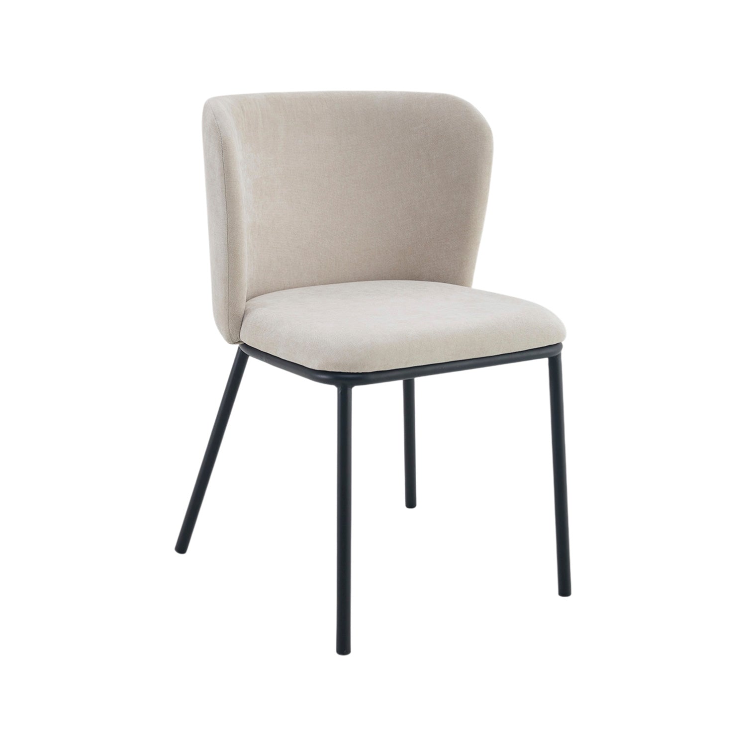 Set de 2 sillas de comedor tapizadas glenna  beige para hogar moderno mueble de almacenaje  - Homekit
