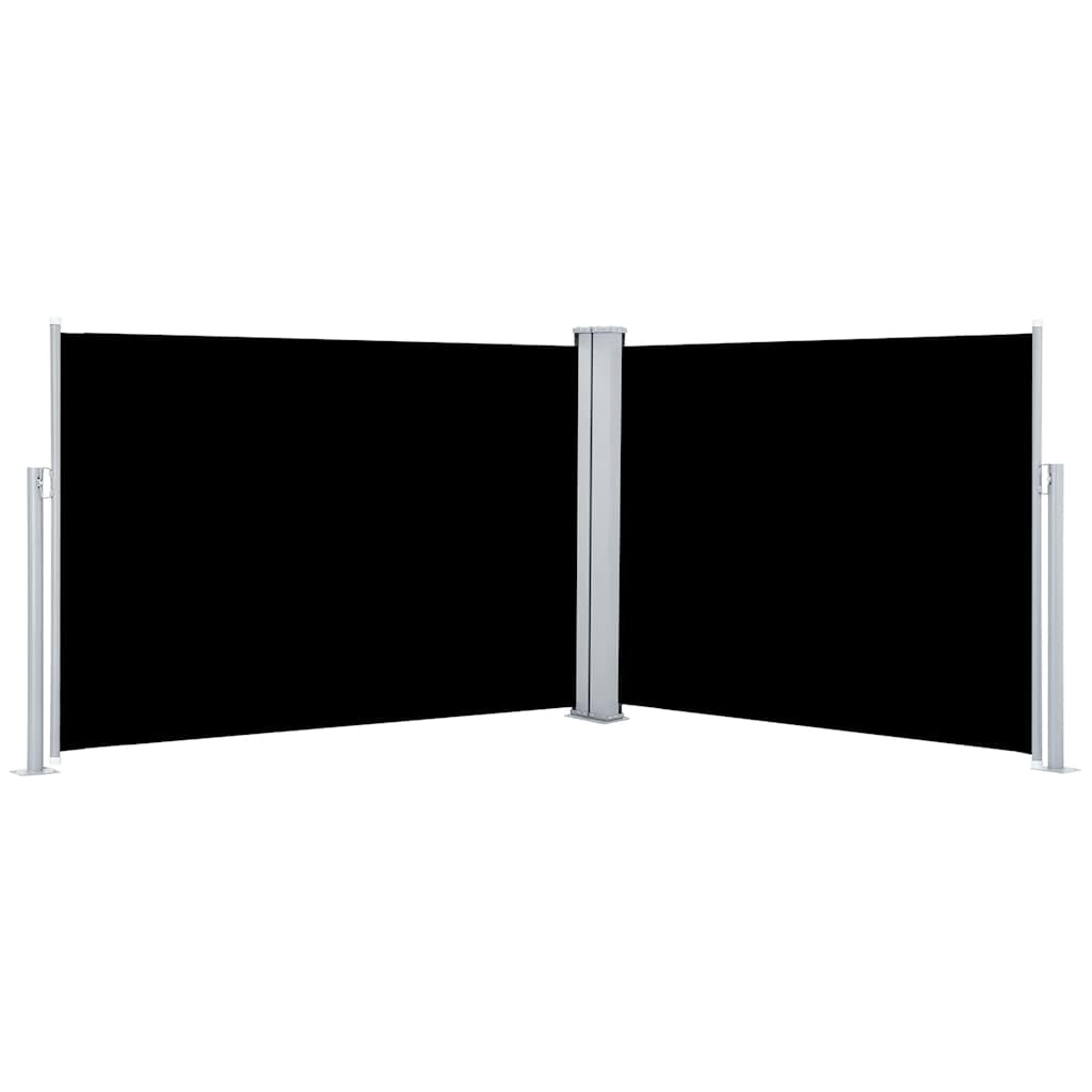 vidaXL Toldo lateral retráctil negro 120x1000 cm