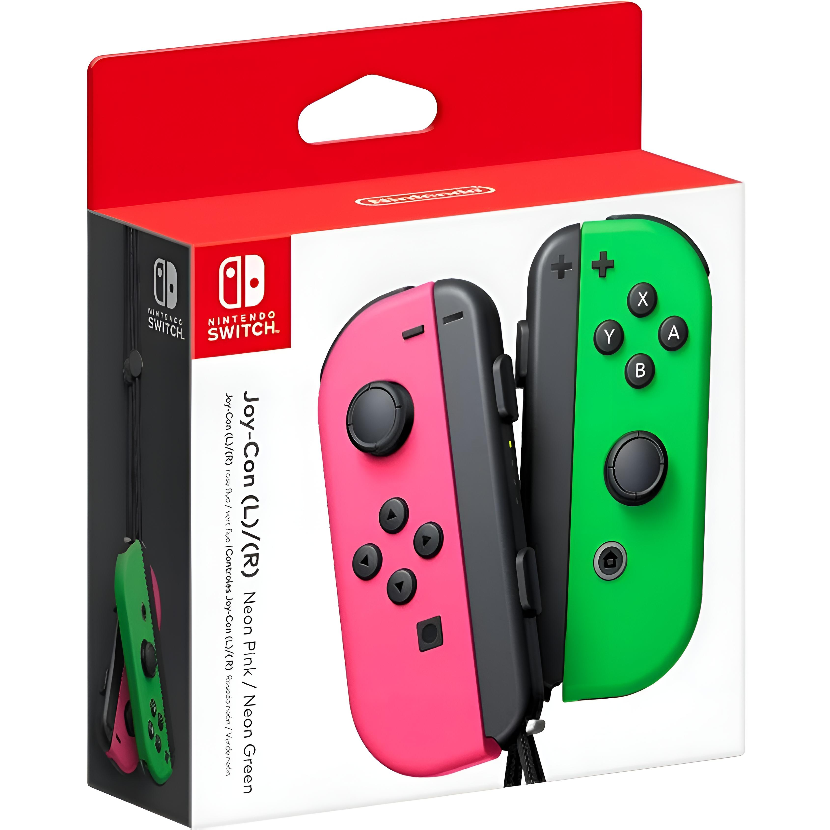 Mandos Joy-Con Inalámbricos para Nintendo Switch | Bluetooth, Vibración HD, Sensor de Movimiento y NFC | Color rosa/verde
