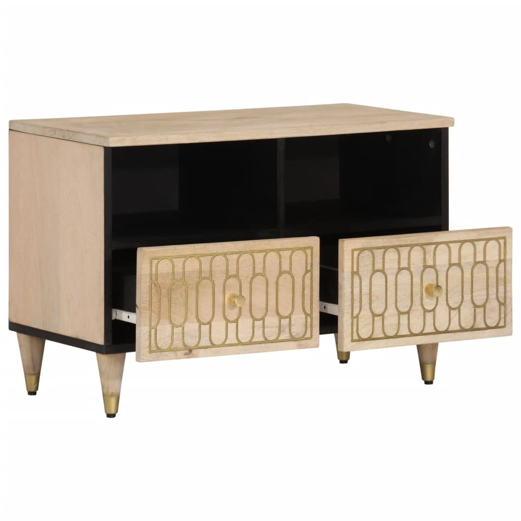 vidaXL Mueble de TV madera maciza de mango 70x33x46 cm, Mueble de Salon, Mueble TV, Mueble TV salon, Mesa de TV, Mueble tele