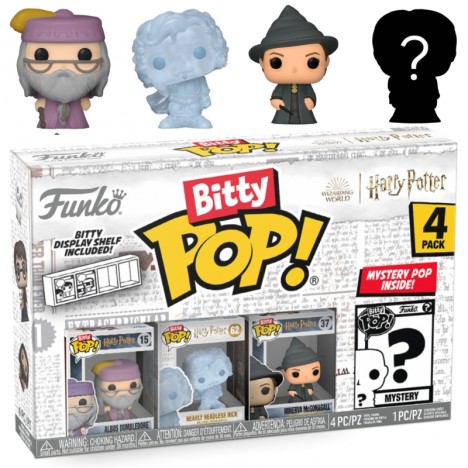 Funko Pack  4 Bitty Pop  Bittys Funko  Pop  Albus Dumbledore Minerva McGonagall Nick  Headless casi decapitado Funko Pop Harry  Potter