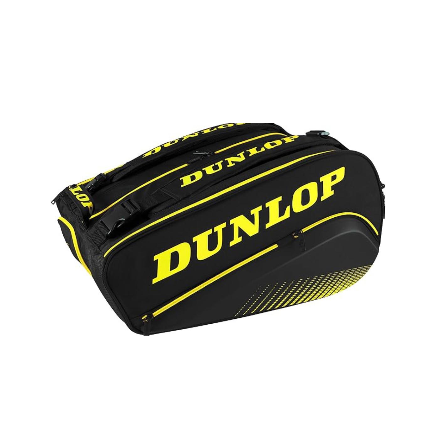 Dunlop - Paletero Dunlop Elite Premium Black - Orange /Yellow  Compartimento térmico/  Compartimento zapatos ventilado / Compartimento Rígido