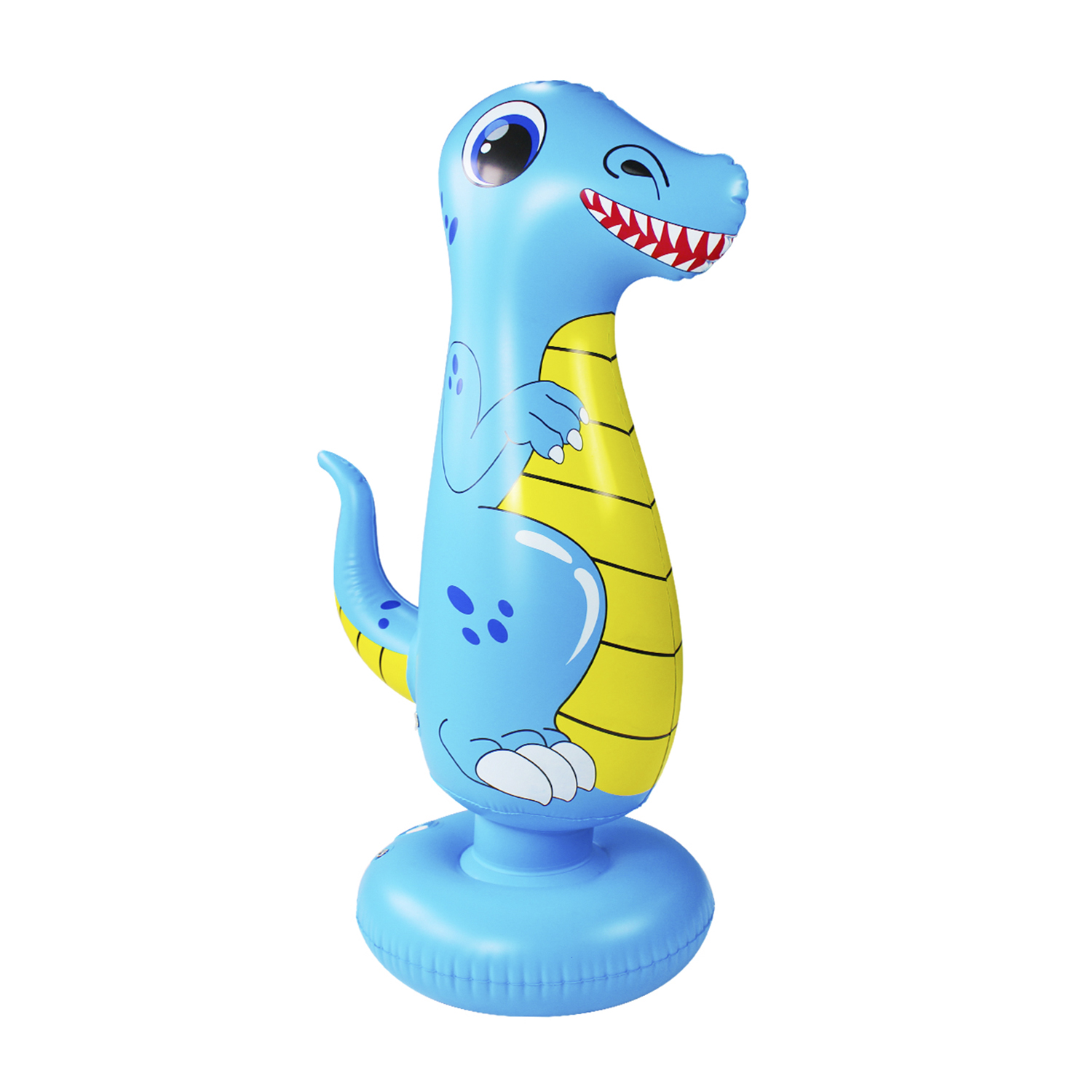 DAM. Dinosaurio hinchable tentetieso. Punching ball, practica karate, boxeo. 120cm. 30x30x120 cm.