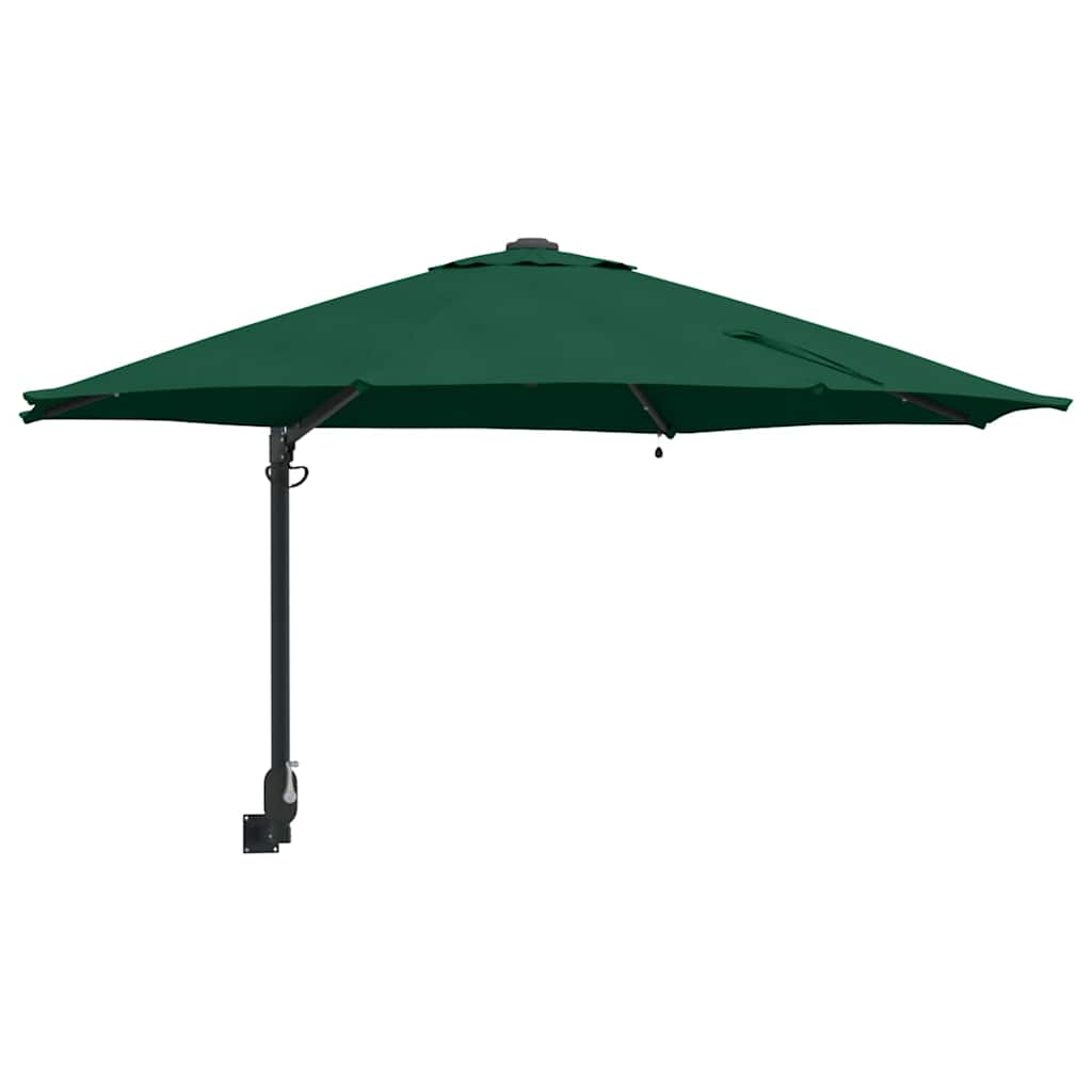 vidaXL Sombrilla de jardín Verde 248 x 248 x 148 cm Poliéster y Acero