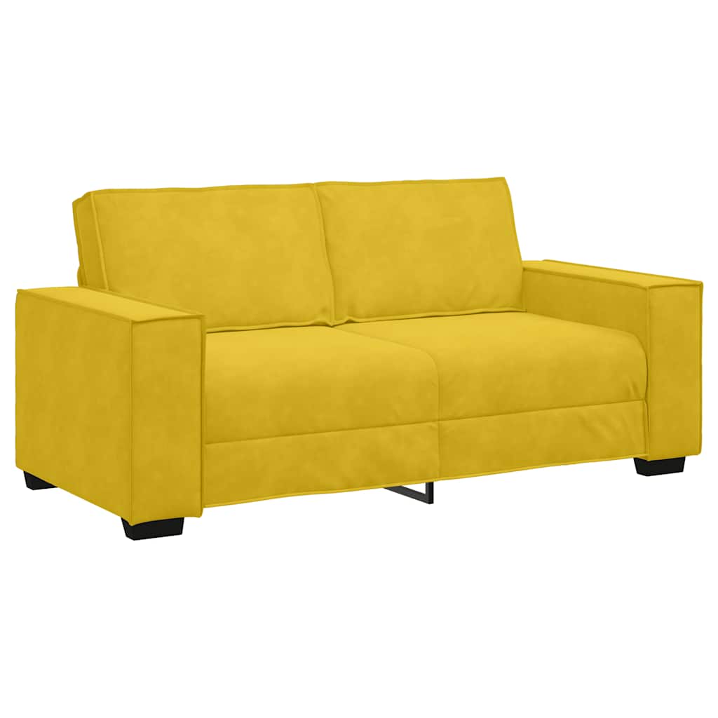 vidaXL Sofá de 2 plazas terciopelo amarillo 180x78x84 cm