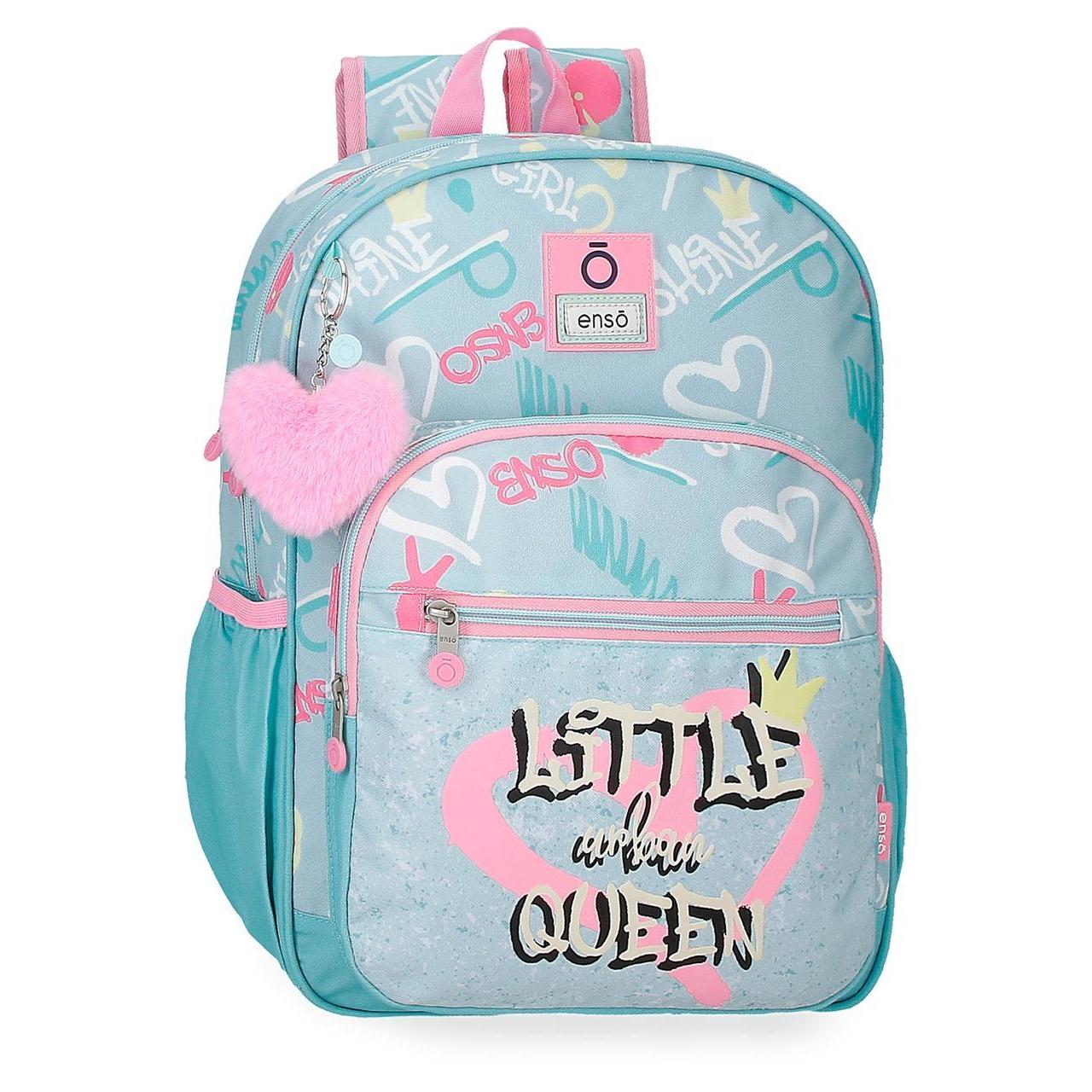 Mochila escolar Enso Little urban queen turquesa