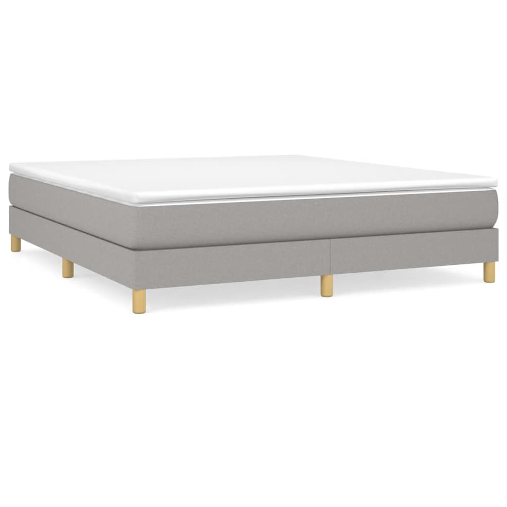 vidaXL Estructura de cama con somier tela gris claro 180x200 cm