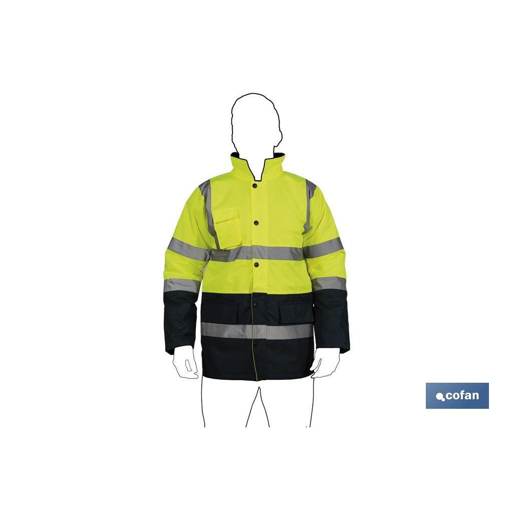 COFAN - Parka de Alta Visibilidad | Tallas desde la S hasta la XXXL | Color Amarillo y Azul