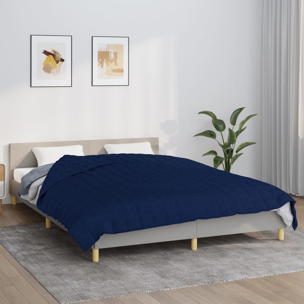 vidaXL Manta con peso tela 200x225 cm 13 kg manta de edredón Color Azul,  Crema,  Gris y mas