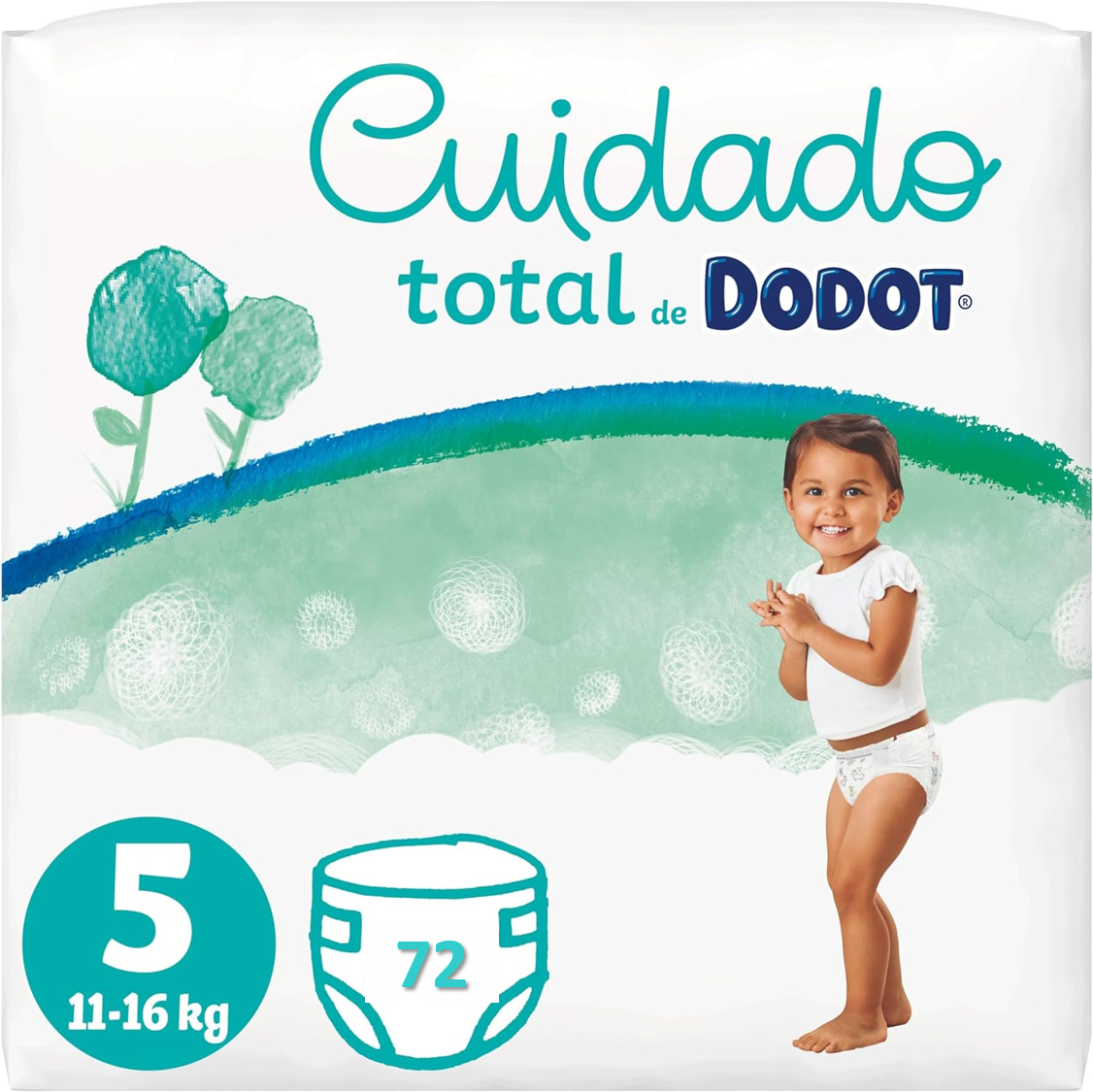 Dodot - Dodot Cuidado Total Pañales Bebé, Tallas 1,2,3,4 y 5. Pack Ahorro