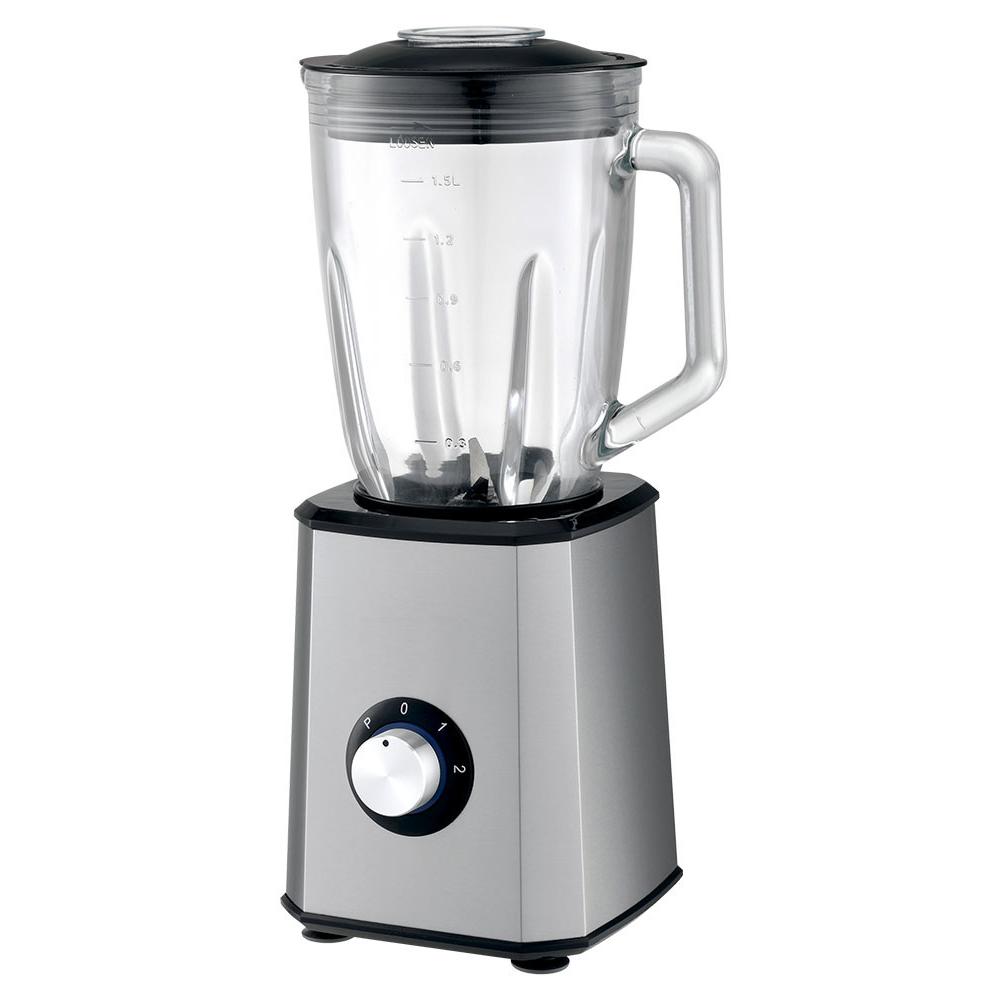 BATIDORA DE MESA CON JARRA DE CRISTAL 1.5 LITROS, BATIDORA LICUADORA CON POTENTE MOTOR DE 600W, BATIDORA DE MESA JARRA DE CRISTAL CON CUCHILLAS DE ACERO INOXIDABLE, BATIDORA DE MESA CON JARRA DE CRISTAL 1.5 LITROS