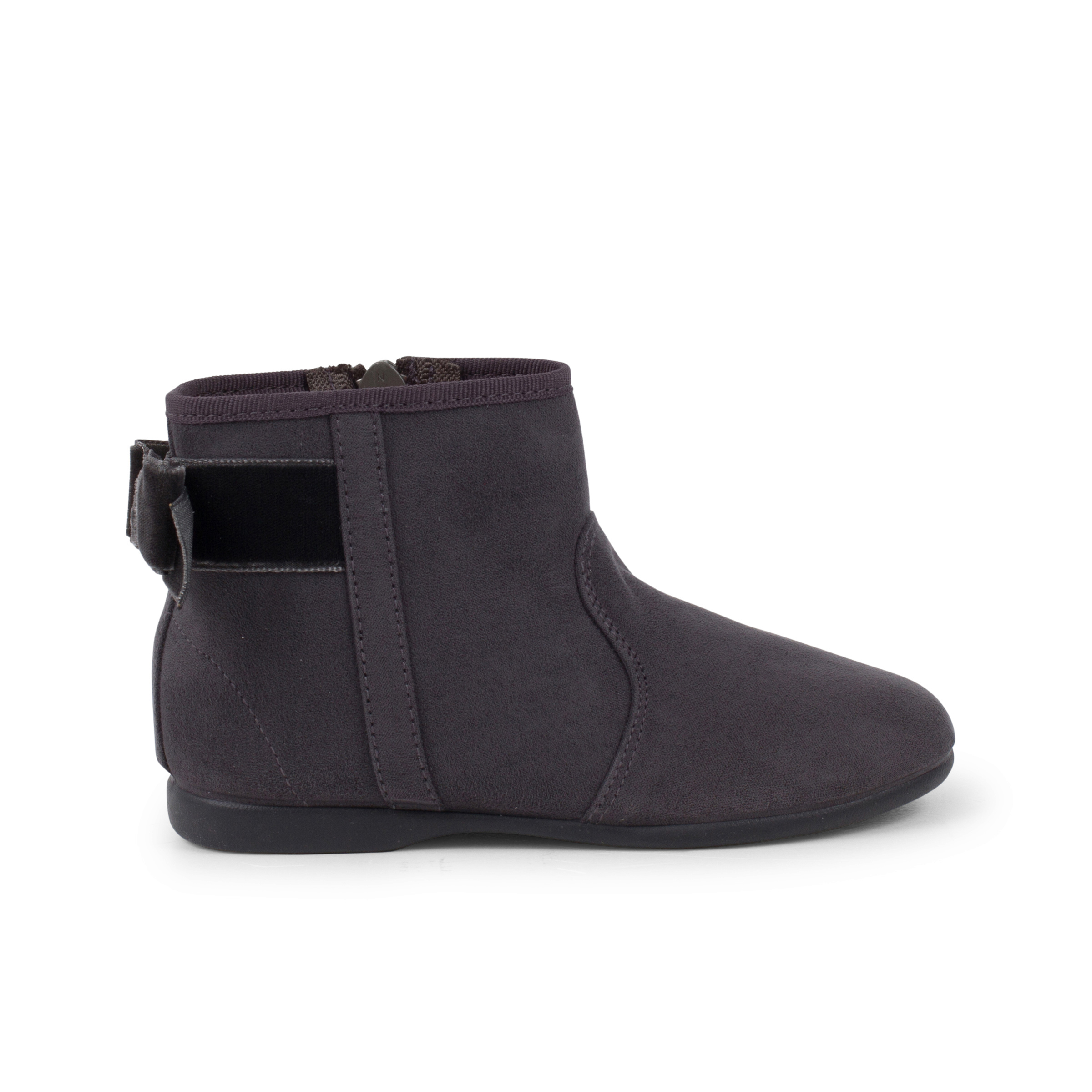 Pisamonas Botines Con Lazo Terciopelo Y Cremallera