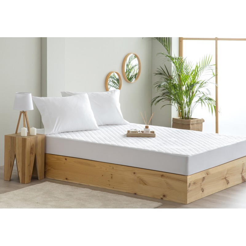 Todocama - Protector de colchón Acolchado antiácaros Impermeable y Transpirable