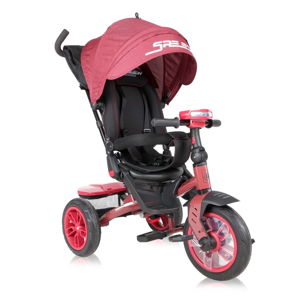 LORELLI Triciclo evolutivo SPEEDY AIR con ruedas de goma, asiento giratorio 360º y capota de Lorelli
