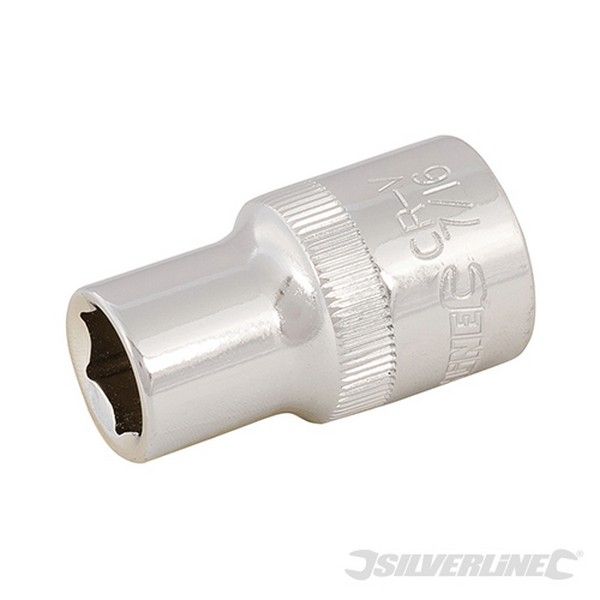 Silverline Vaso Hexagonal Imperial de 1/2'' (7/16'') - Acero Cromo-Vanadio Resistente a la Corrosión