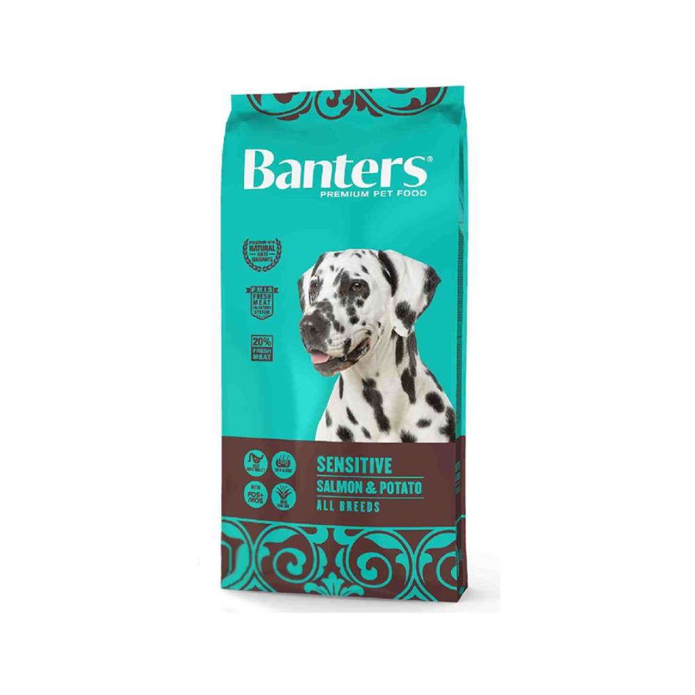 Pienso Banters Sensitive para Perros Adultos con Salmón y Patata - Fácil Digestión y Equilibrio Nutricional