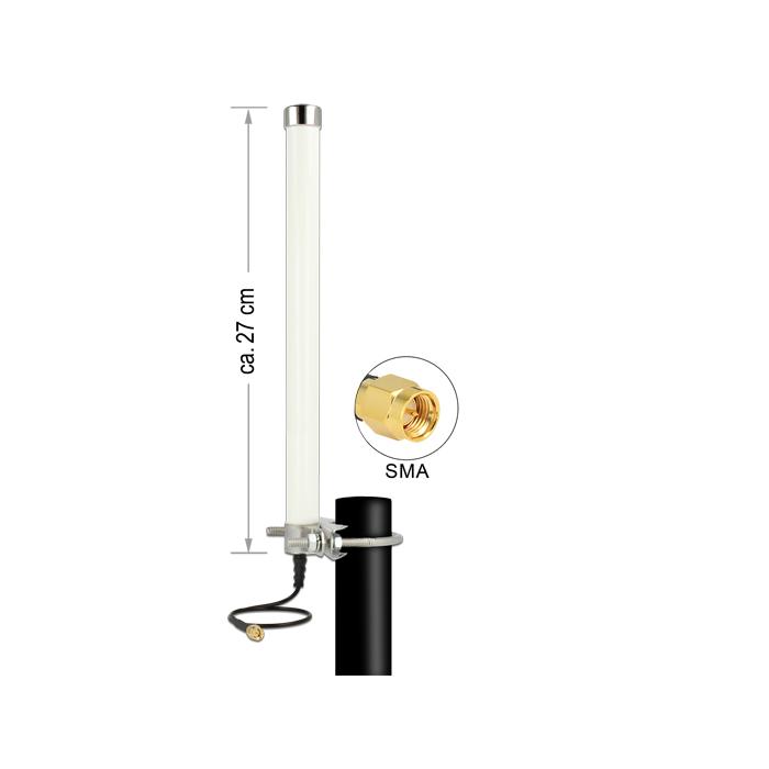 DeLOCK 12433 antena para red Antena omnidireccional SMA 6,5 dBi